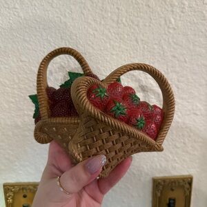 Vintage Burwood Mini Berry Basket Wall Plaques